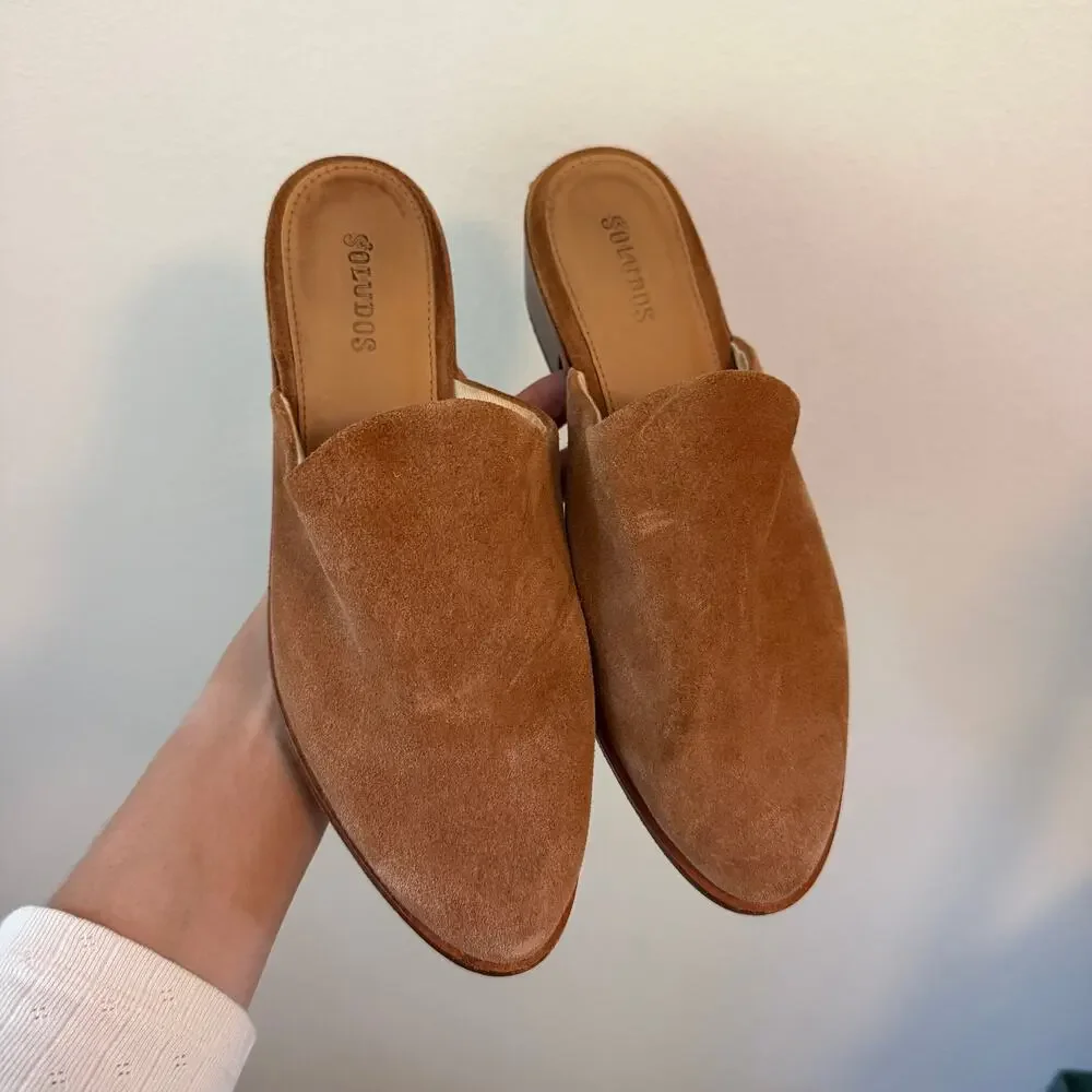 Soludos Leather Suede Venetian Mule Sz 8 C015 - Picture 2 of 5
